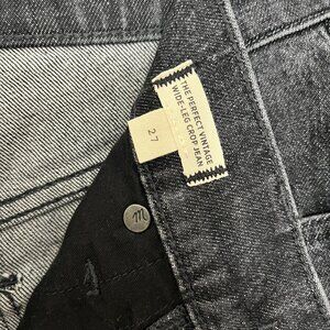 Madewell Perfect Vintage Wide-Leg Crop Jeans | Black | Size 27 | EUC